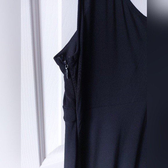 Dressbarn Collection/Sangria - Sleeveless Black Midi Formal Studded Dress - Picture 3 of 7